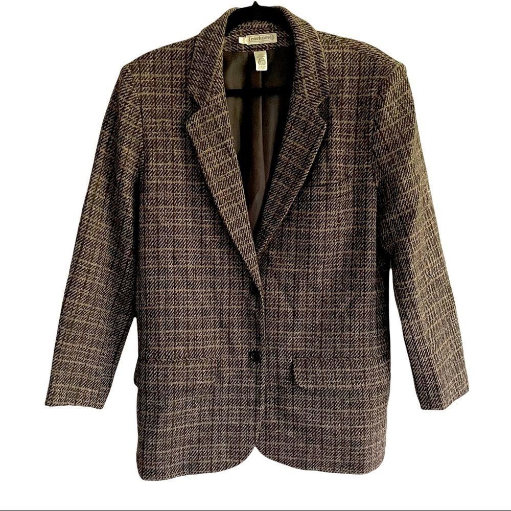 CACHAREL PARIS Brown Wool Blazer Jacket Large